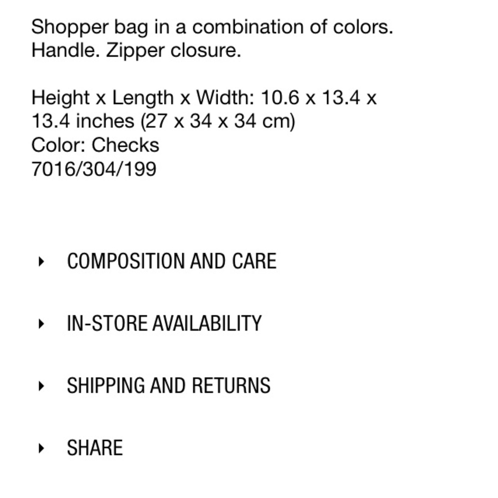 Zara plaid shopper bag - Picture 5 of 5